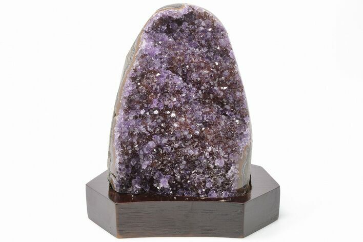 Amethyst Cluster With Wood Base - Uruguay #199832